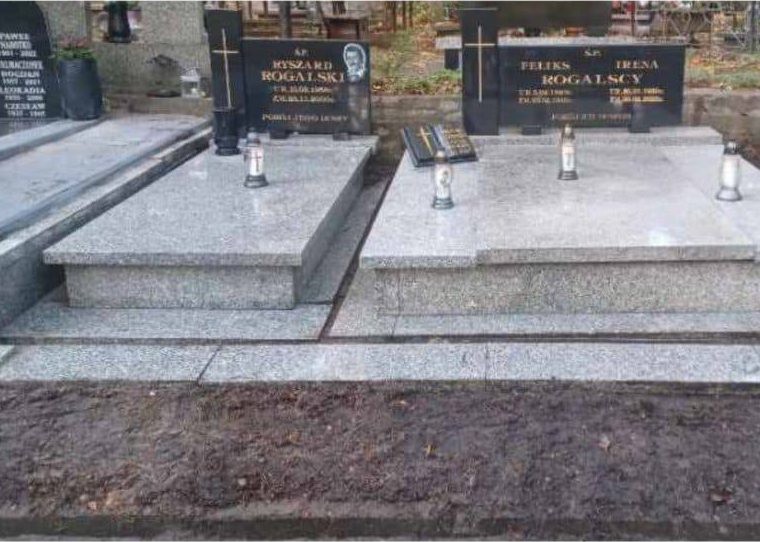 Groby po umyciu i uporządkowaniu terenu